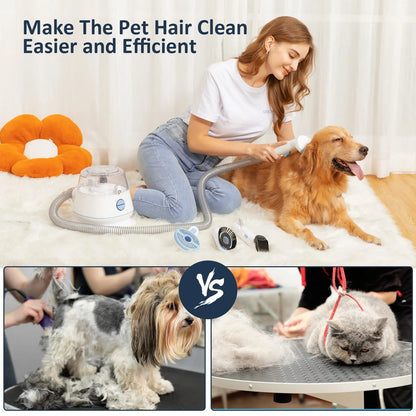 LLE Pet Grooming Vacuum (Low Noise with 5 Pet Grooming Tools)