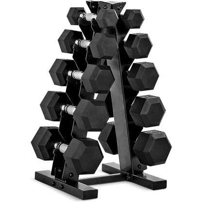 LLE Dumbbell Set with Rack (150 LBS Set)